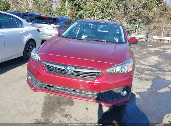 4S3GKAV64M3602125 2021 SUBARU IMPREZA Red Vista del cuadro de instrumentos