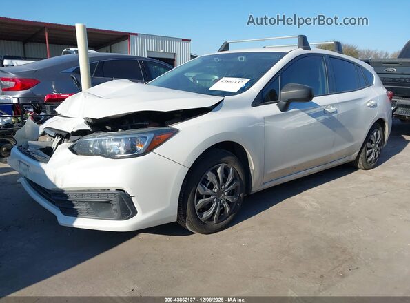 4S3GTAB64M3717132 2021 SUBARU IMPREZA White წინა მარცხენა ხედი სამი მეოთხედიდან