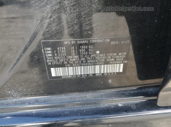 4S3GTAB65N3718565 2022 SUBARU IMPREZA Черный Вид подкапотного пространства