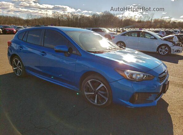 4S3GTAM60M3707274 2021 SUBARU IMPREZA Blue Front right