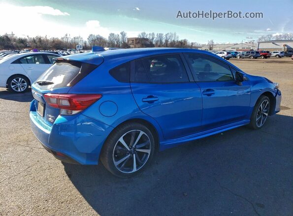 4S3GTAM60M3707274 2021 SUBARU IMPREZA Blue Rear right