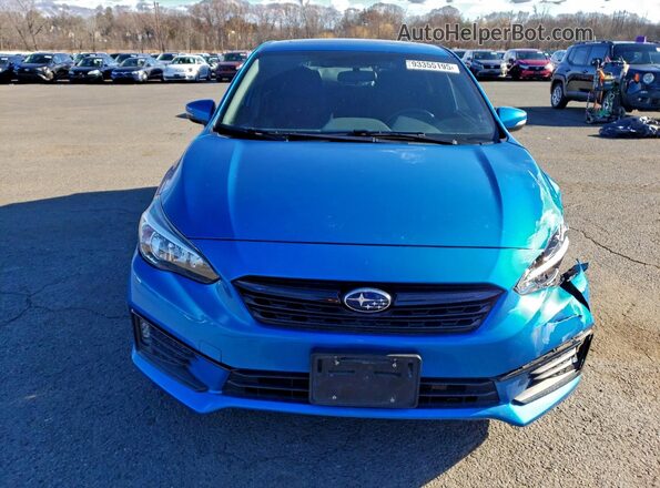 4S3GTAM60M3707274 2021 SUBARU IMPREZA Blue Front view