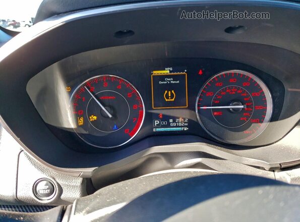 4S3GTAM60M3707274 2021 SUBARU IMPREZA Blue Instrument cluster view