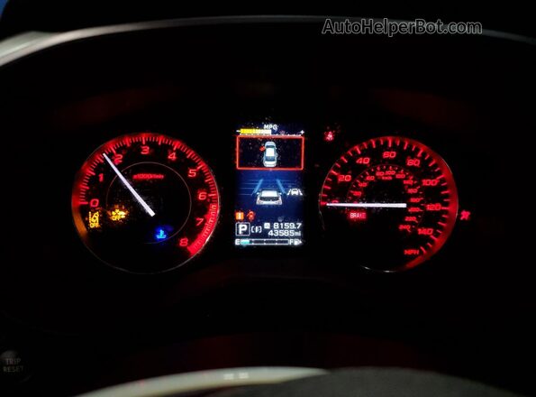 4S3GTAM61L3719299 2020 SUBARU IMPREZA Blue Widok zestawu wskaźników