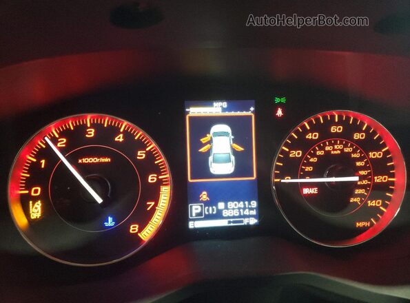 4S3GTAM68L3700488 2020 SUBARU IMPREZA Black Instrument cluster view
