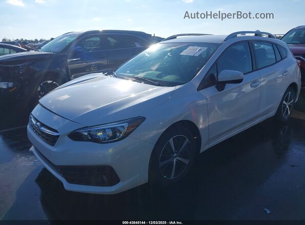 4S3GTAV62M3714094 2021 SUBARU IMPREZA White წინა მარცხენა ხედი სამი მეოთხედიდან