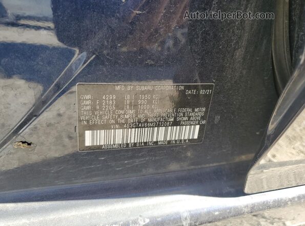 4S3GTAV66M3712087 2021 SUBARU IMPREZA Синий Вид подкапотного пространства