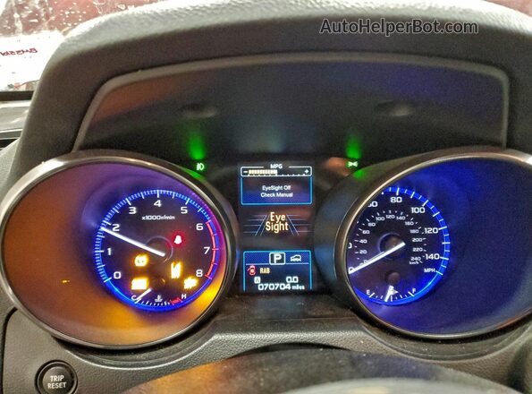 4S4BSANC7K3392032 2019 SUBARU OUTBACK Красный Вид щитка приборов
