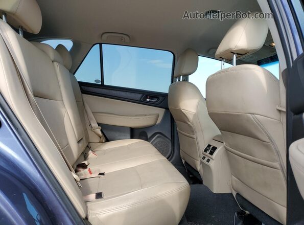 4S4BSBJC6G3234610 2016 SUBARU OUTBACK Blue Rear seats view