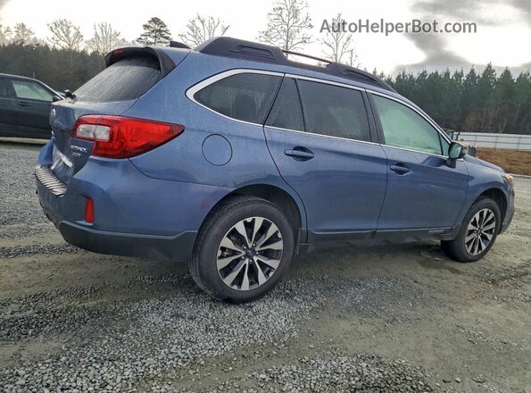 4S4BSENC7G3318379 2016 SUBARU OUTBACK Синий Задняя правая четверть