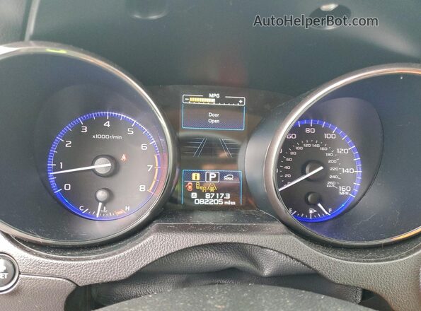 4S4BSENC7G3318379 2016 SUBARU OUTBACK Синий Вид щитка приборов