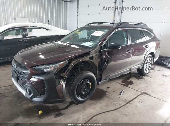4S4BTANC1R3239718 2024 SUBARU OUTBACK Burgundy წინა მარცხენა ხედი სამი მეოთხედიდან
