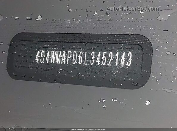 4S4WMAPD6L3452143 2020 SUBARU ASCENT Gray Вид підкапотного простору