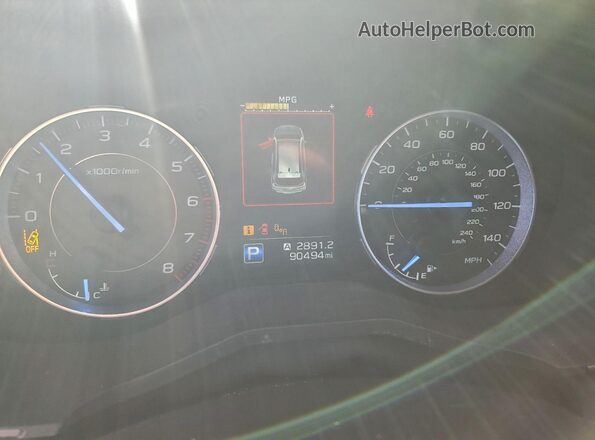 4S4WMARD2L3462147 2020 SUBARU ASCENT Red Instrument cluster view
