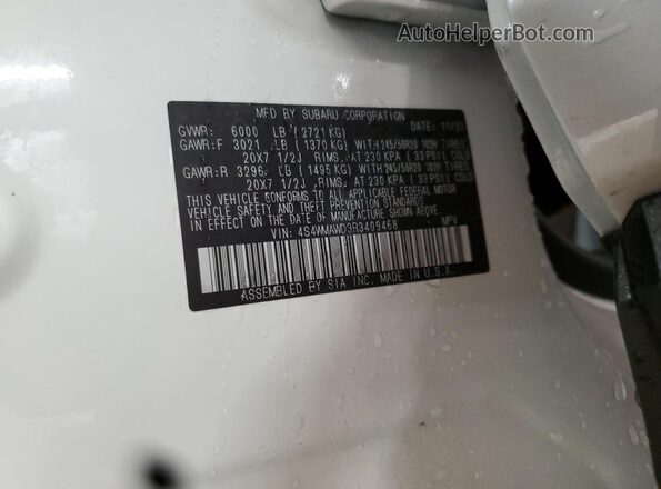 4S4WMAWD3R3409468 2024 SUBARU ASCENT White 