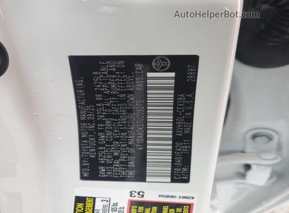 4T1DAACK5TU209275 2026 TOYOTA CAMRY White 