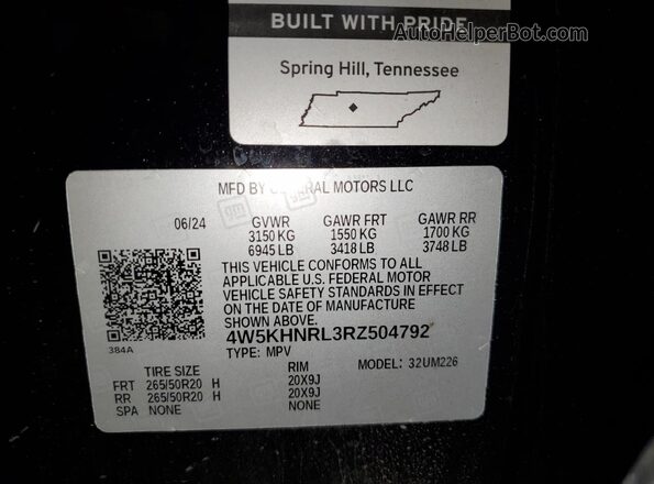 4W5KHNRL3RZ504792 2024 ACURA ZDX Black 