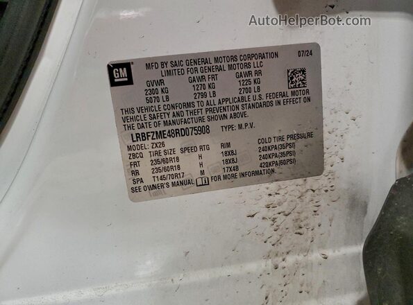 LRBFZME48RD075908 2024 BUICK ENVISION White 