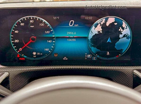W1K5J4GB1LN091262 2020 MERCEDES-BENZ CLA-CLASS Черный Вид щитка приборов