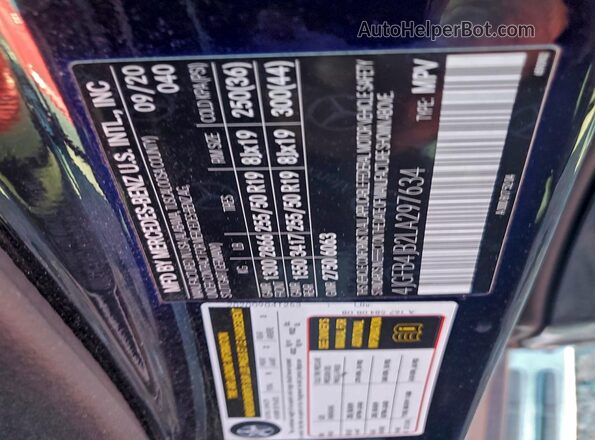4JGFB4JB2LA297634 2020 MERCEDES-BENZ GLE-CLASS Black Панорамний вид салону 360°