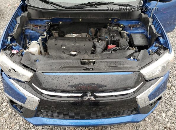 JA4AR3AU5JZ024363 2018 MITSUBISHI OUTLANDER Blue Widok naklejki z numerem VIN