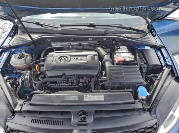 3VWH17AU9HM509472 2017 VOLKSWAGEN GOLF Синий Вид подкапотного пространства