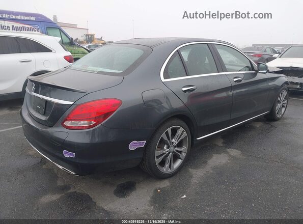 55SWF4HB1GU156905 2016 MERCEDES-BENZ C 350E Gray Trasero derecho