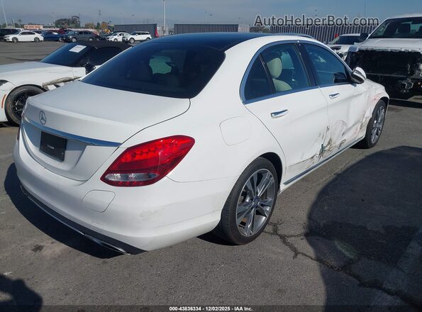 55SWF4HB1GU164857 2016 MERCEDES-BENZ C 350E Белый Задняя правая четверть