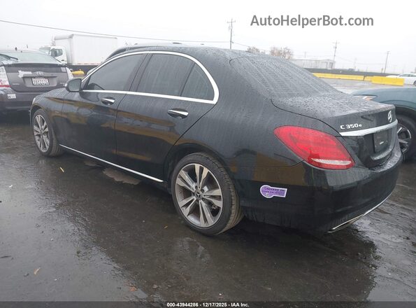 55SWF4HB5JU272079 2018 MERCEDES-BENZ C 350E Черный Задняя левая четверть