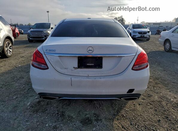 55SWF4JB9HU202122 2017 MERCEDES-BENZ C White Widok z tyłu
