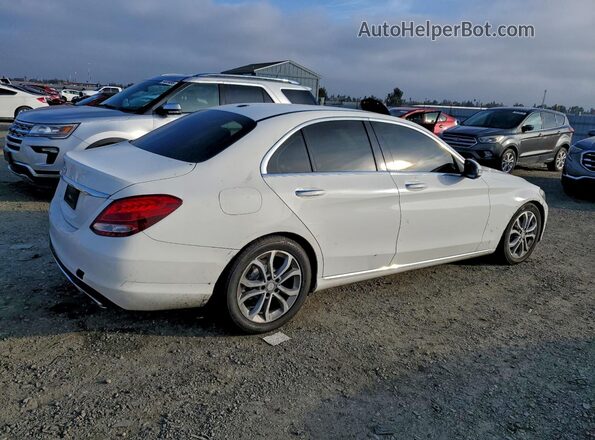 55SWF4JB9HU202122 2017 MERCEDES-BENZ C White Tył prawy