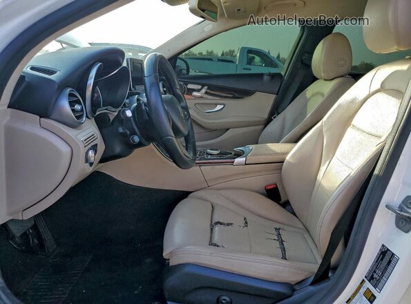 55SWF4JB9HU202122 2017 MERCEDES-BENZ C White Widok wnętrza z przodu