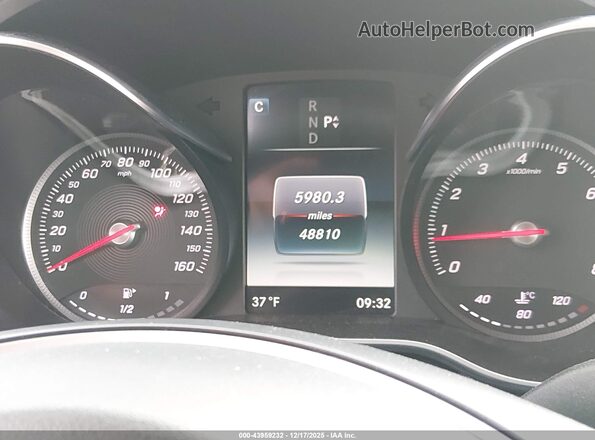 55SWF4KB4GU140092 2016 MERCEDES-BENZ C-CLASS Gray Widok tylnych siedzeń