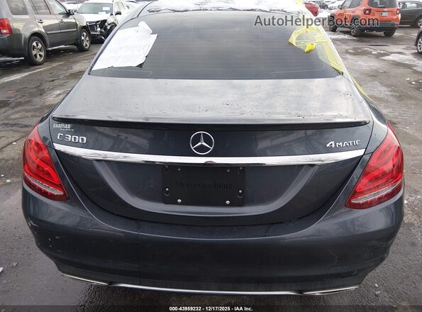 55SWF4KB4GU140092 2016 MERCEDES-BENZ C-CLASS Gray 