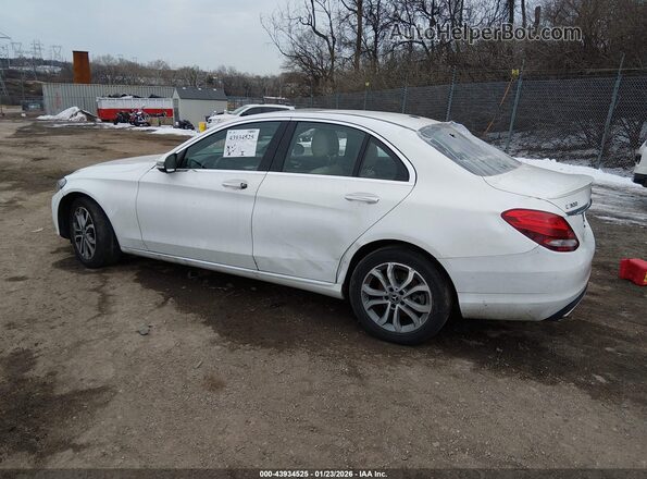 55SWF4KB8JU257228 2018 MERCEDES-BENZ C-CLASS White Tył lewy