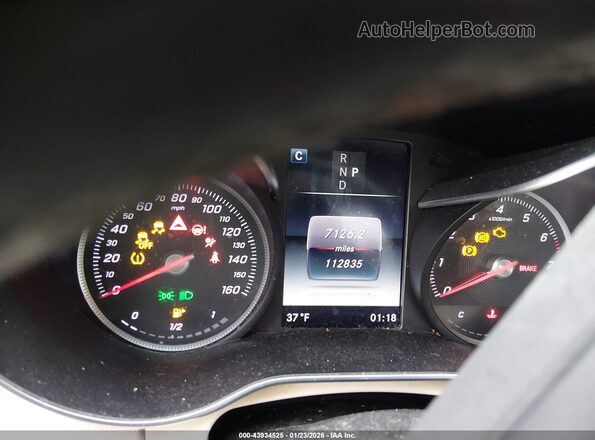 55SWF4KB8JU257228 2018 MERCEDES-BENZ C-CLASS White Widok tylnych siedzeń