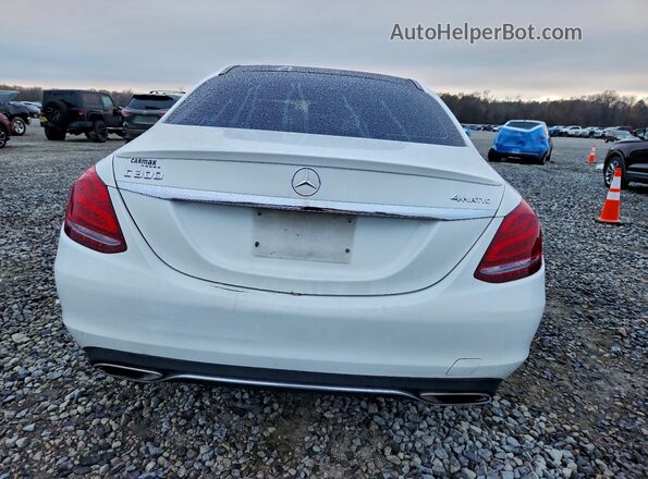 55SWF4KBXGU099497 2016 MERCEDES-BENZ C White Rear view