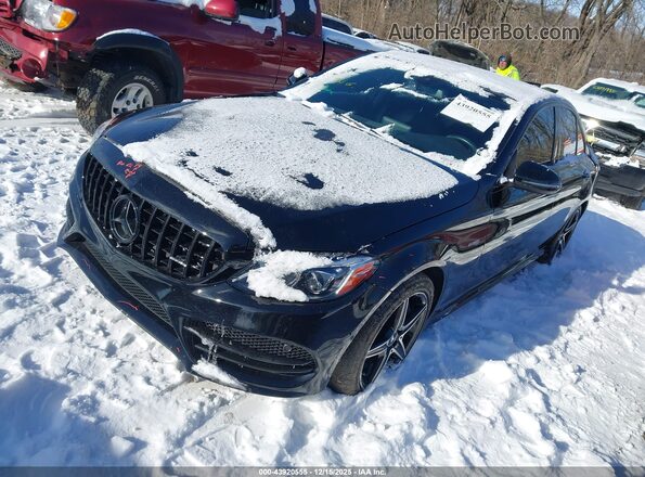 55SWF6EB1JU254145 2018 MERCEDES-BENZ AMG C 43 Black Առջևի ձախ երեք քառորդ տեսարան