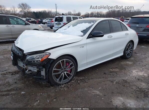 55SWF6EB1KU304740 2019 MERCEDES-BENZ AMG C 43 White Передня ліва чверть