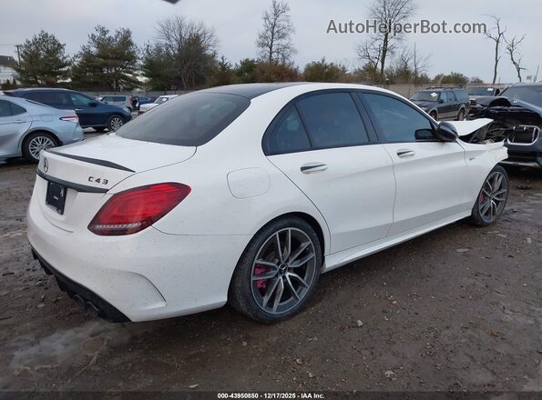 55SWF6EB1KU304740 2019 MERCEDES-BENZ AMG C 43 White Задня права чверть