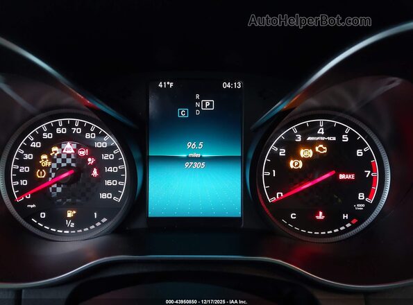 55SWF6EB1KU304740 2019 MERCEDES-BENZ AMG C 43 White Вид задніх сидінь