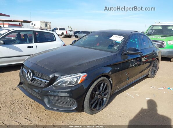 55SWF6EB3HU190815 2017 MERCEDES-BENZ AMG C 43 Black Առջևի ձախ երեք քառորդ տեսարան