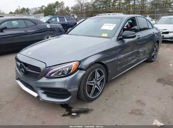 55SWF6EB6HU192882 2017 MERCEDES-BENZ AMG C 43 Gray Przód lewy