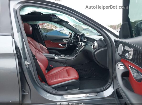 55SWF6EB6HU192882 2017 MERCEDES-BENZ AMG C 43 Gray Widok wnętrza z przodu