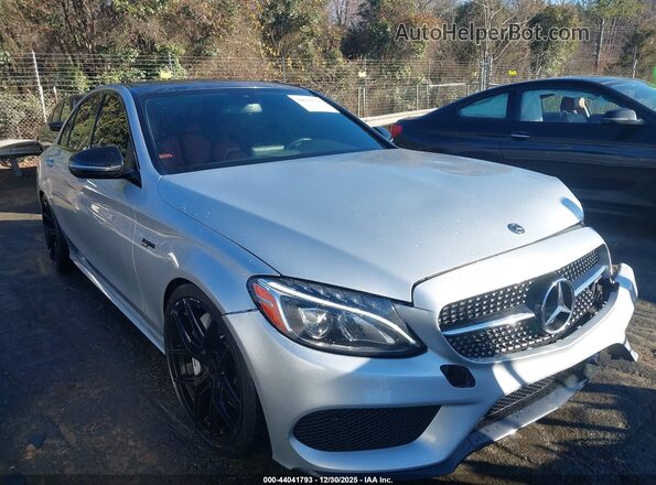 55SWF6EB7JU256613 2018 MERCEDES-BENZ AMG C 43 Silver Rear interior view