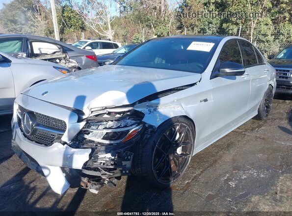 55SWF6EB7JU256613 2018 MERCEDES-BENZ AMG C 43 Silver Front view