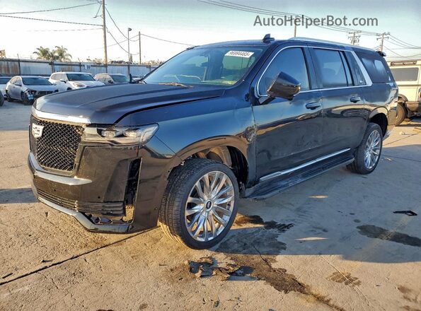 1GYS3KKL4NR336735 2022 CADILLAC ESCALADE Black Հետևի ձախ