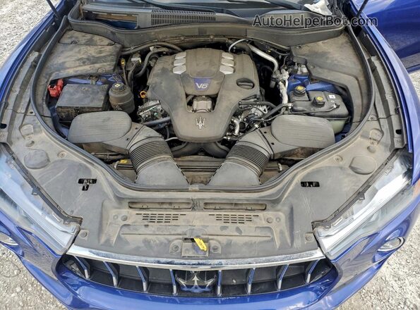 ZN661YUL2HX195918 2017 MASERATI LEVANTE Blue Widok naklejki z numerem VIN
