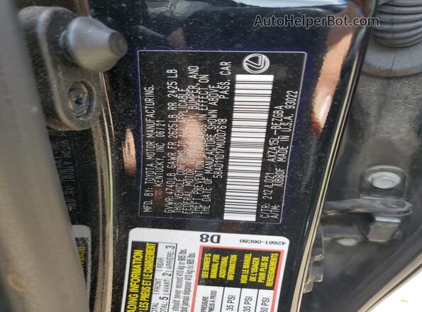 58AD11D17MU007618 2021 LEXUS ES Black 