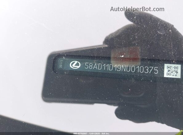 58AD11D19NU010375 2022 LEXUS ES White Շարժիչի բաժամունքի տեսք